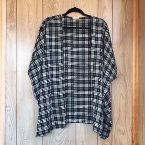 Plaid Chiffon Kimono